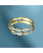 Bague Entortillement diamants 0.06 ct or jaune