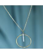 Collier Cercle prodigieux Diamants 0.03 ct or jaune