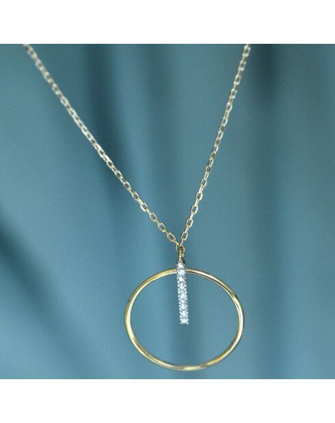 Collier Cercle prodigieux Diamants 0.03 ct or jaune