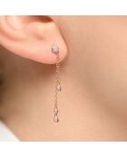 Boucles d'oreilles Diamond Falls Diamant 0.1 or rose