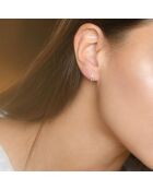 Boucles d'oreilles Anneau pm diamants 0,06 ct or blanc