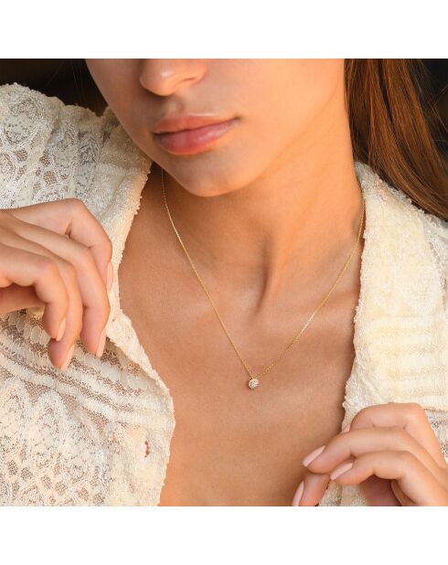 Pendentif Mon Brillant Diamants 0.12 ct or jaune