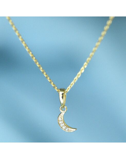 Pendentif Diamond Moon Diamant 0.01 ct or jaune