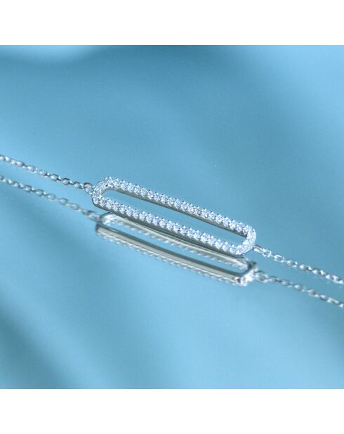 Bracelet Ava Diamants 0.14 ct or blanc