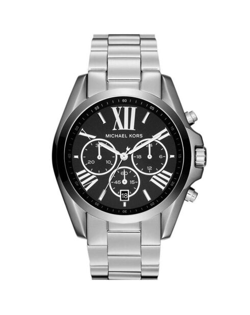 Montre Chronographe Homme en Acier argentée