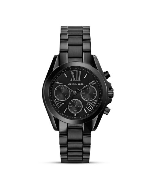 Montre Chronographe Femme en Acier noire