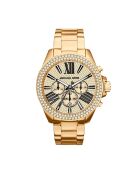 Montre Chronographe Femme en Acier dorée
