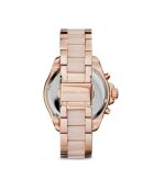 Montre Chronographe Femme en Acier rose doré