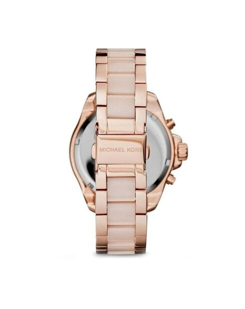 Montre Chronographe Femme en Acier rose doré