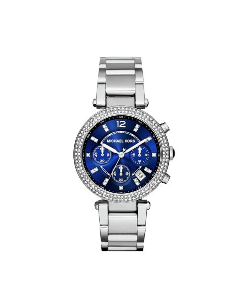 Montre Chronographe Femme en Acier argentée