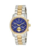 Montre Chronographe Femme en Acier argenté/doré