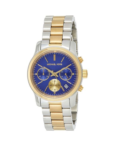 Montre Chronographe Femme en Acier argenté/doré