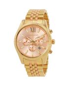 Montre Chronographe Femme en Acier doré/rose doré