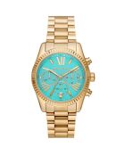 Montre Chronographe Femme en Acier dorée