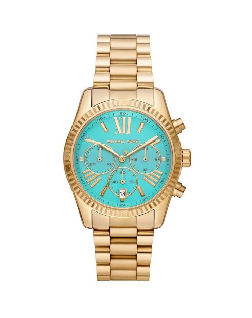 Montre Chronographe Femme en Acier dorée