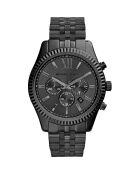 Montre Chronographe Homme en Acier noire