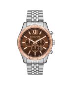 Montre Chronographe Homme en Acier argentée