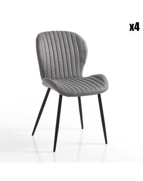 4 Chaises Handy grises - 86x51x56 cm