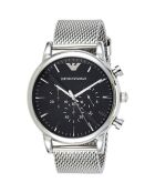 Montre Chronographe Homme en Acier argentée