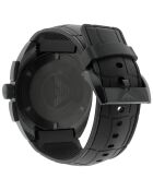 Montre Chronographe Homme en Caoutchouc noire