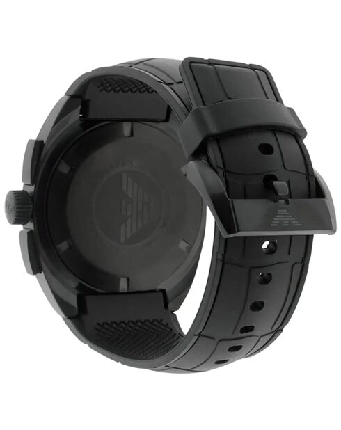 Montre Chronographe Homme en Caoutchouc noire