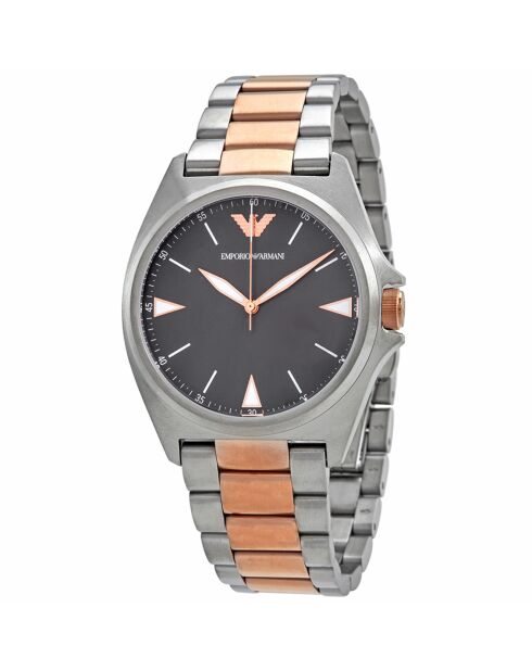 Montre Homme en Acier rose doré/argenté