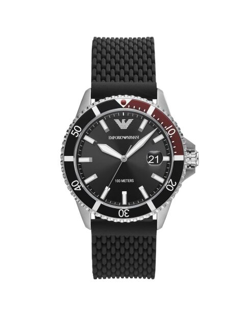 Montre Homme en Silicone noire