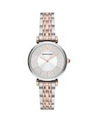 Montre Femme en Acier argenté/rose doré