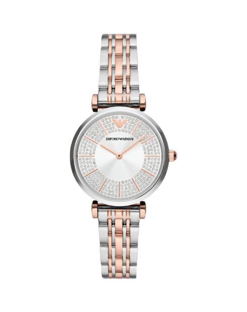 Montre Femme en Acier argenté/rose doré