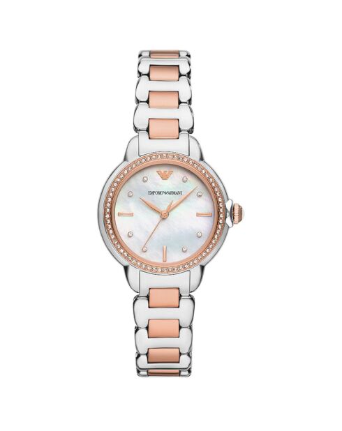 Montre Femme en Acier rose doré/argenté