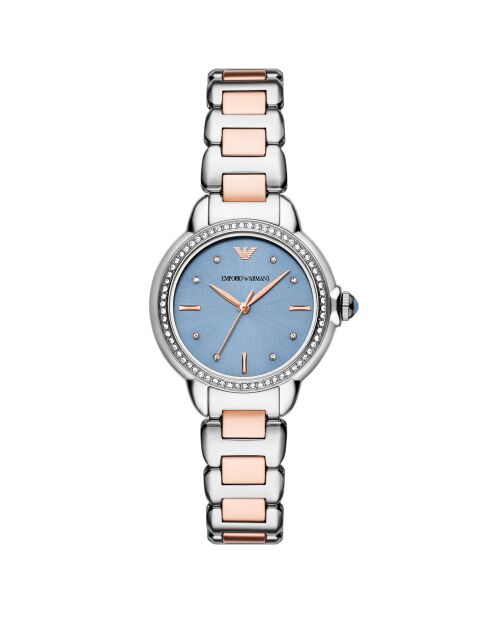 Montre Femme en Acier rose doré/argenté