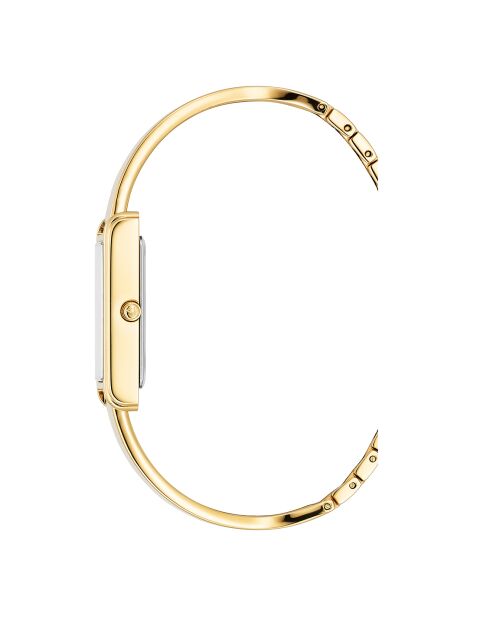 Montre Femme Quartz en Acier Aurora doré/blanc