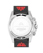 Montre Chronographe Homme en Caoutchouc Marine Chrono Rubber argenté/noir/vert