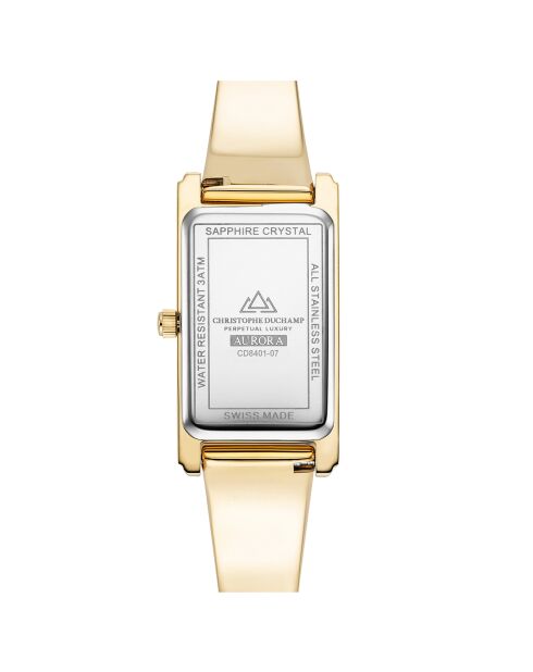 Montre Femme Quartz en Acier Aurora doré/noir