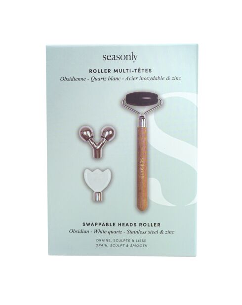 Rodillo multicabezal de madera/negro