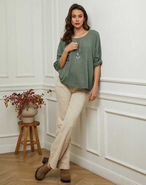 Top Pauline kaki