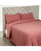 Housse de couette Dili en double voile de coton bois de rose