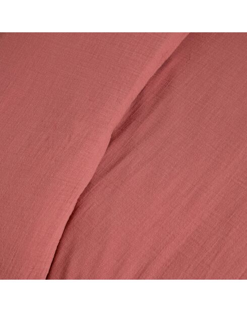 Housse de couette Dili en double voile de coton bois de rose