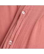 Housse de couette Dili en double voile de coton bois de rose