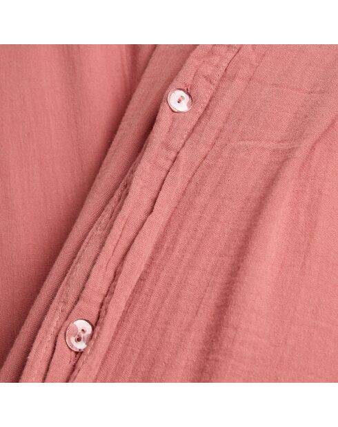 Housse de couette Dili en double voile de coton bois de rose