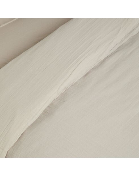Housse de couette Dili en double voile de coton lin