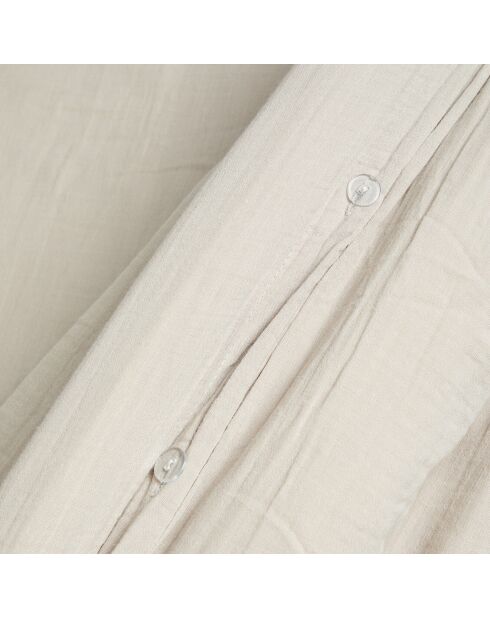 Housse de couette Dili en double voile de coton lin