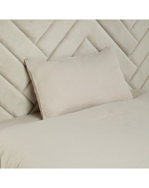 2 Taies d'oreiller Dili en double voile de coton lin