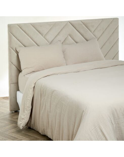 2 Taies d'oreiller Dili en double voile de coton lin