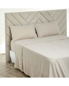 Drap plat Dili en double voile de coton lin
