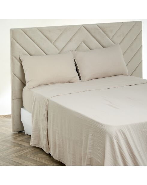 Drap plat Dili en double voile de coton lin