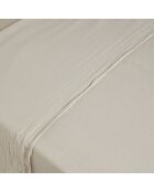 Drap plat Dili en double voile de coton lin