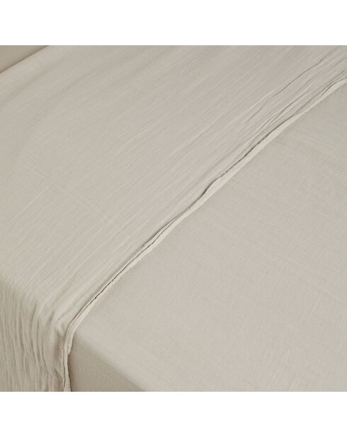 Drap plat Dili en double voile de coton lin