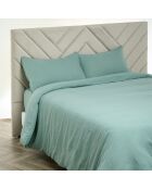 Drap housse Dili en double voile de coton céladon