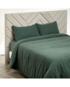 Drap housse Dili en double voile de coton pigeon